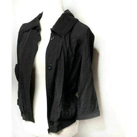 Basic Edge clothing Black Utility Cropped Jacket - Size Small - Picture 3 of 9